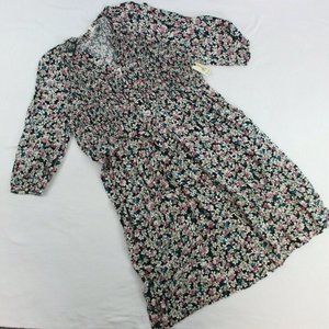 Terra & Sky Smocked Midi Dress Plus Size Floral